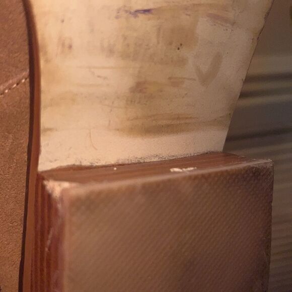 Nine West Brown Suede Booties Size 7.5 - Picture 6 of 6